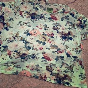Sheer flower shirt